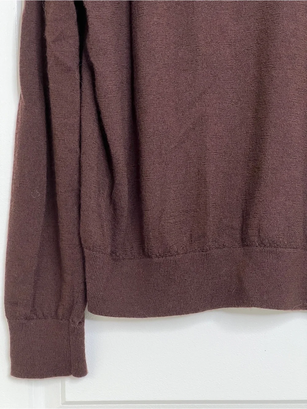 Banana Republic Sweater Mens XL Brown 100% Merino Wool Turtleneck Knit Pullover